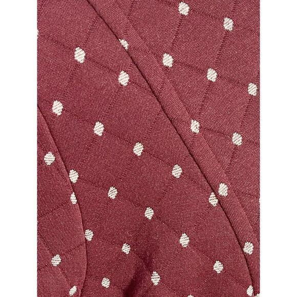 Línea Louis Dell’Olio Polka Dot Quilted Jacket Zip Up Buttons Red XL Extra Large - Picture 5 of 13